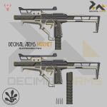  absurdres chinese_commentary commentary_request gun highres hniu no_humans original science_fiction weapon weapon_focus 