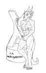  anthro breasts dominant dominatrix dragon feet female hello.byeperson hi_res horn invalid_tag muscular pose solo 