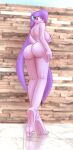    5_fingers 5_toes absurd_res almightychair anthro barefoot blush breasts butt dragon feet female fingers freedom_planet genitals hair hi_res hybrid mammal nipples nude purple_body purple_hair pussy red_eyes reflection sash_lilac side_boob soles toes video_games 