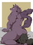  anthro bathym bed canid canine canis demon dildo dildo_sitting fur furniture hi_res horn large_penetration lifewonders male mammal muscular muscular_male nipples penetration pepsi_man pepsiman_(artist) purple_body purple_fur sex_toy solo tokyo_afterschool_summoners video_games wolf 