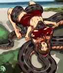  7th_heaven_(artist) ambiguous_gender ambiguous_pred avatar:_the_last_airbender beach big_breasts bottomwear bra breasts brown_body brown_eyes brown_hair brown_scales choker clothed clothing coiling day digital_media_(artwork) duo eyeshadow female female_prey feral feral_pred hair hi_res huge_breasts human human_prey jewelry light_body light_skin lips makeup mammal navel necklace nickelodeon open_mouth oral_vore red_bottomwear red_bra red_choker red_clothing red_jewelry red_lips red_necklace red_skirt red_swimwear red_underwear reptile sand scales scalie sea seaside serpentine size_difference skirt snake soft_vore swimwear tongue torn_clothing ty_lee underwear vore water 