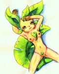  breast breasts furry highres leafeon pokemon pussy 
