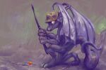  absurd_res anthro clothing dragon fishing fishing_rod fmirsokp fog hat hat_only headgear headgear_only headwear headwear_only hi_res kynikos male mostly_nude muscular outside raining scar solo water 