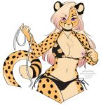  2022 4_toes 5_fingers alpha_channel anthro areola breasts cheetah clothed clothing digital_media_(artwork) eyebrows eyelashes feet felid feline female fingers hi_res kittydee looking_at_viewer mammal midriff navel nipples purple_eyes simple_background toes transparent_background 