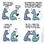  &lt;3 1:1 ? blue_body blue_fox_(foxes_in_love) blue_fur blue_tail canid canine comic dialogue duo english_text feral fox foxes_in_love fur green_body green_fox_(foxes_in_love) green_fur green_tail hi_res male_(lore) mammal phone shadow simple_background text url 