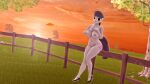  3d_(artwork) absurd_res anthro anthrofied big_breasts breasts clothing cutie_mark digital_media_(artwork) equid equine female footwear footwear_only friendship_is_magic hair hasbro hi_res horse mammal mostly_nude my_little_pony nipples octavia_(mlp) plant pony sebaxn shoes shoes_only solo tree 