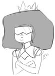  cartoon_network crown crystal_gems garnet gem_fusion made_of_love monochrome steven_universe 