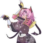  1girl :3 animal_ears armor black_bodysuit blush bodysuit cat_ears cat_girl catsuit claws covered_nipples disembodied_limb embarrassed eyes_visible_through_hair fang floral_print headband multicolored_eyes ninja open_mouth paw_pose red_eyes senran_nin_nin_ninja_taisen_neptune:_shoujo-tachi_no_kyouen short_hair shoulder_armor slit_pupils solo surprised tears up_(mmmmmmmmss) vambraces yellow_eyes yuuki_(senran_nin_nin_ninja_taisen_neptune_shoujo_no_kyouen) 