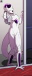  2022 3_toes 9:21 alien alien_humanoid digital_media_(artwork) dragon_ball dragon_ball_super dragon_ball_z drying feet frieza frieza_race gem hi_res humanoid male not_furry nude prehensile_feet prismanoodle_(artist) simple_background solo tail toes towel white_body 