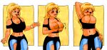  aaronhibiki anthro big_breasts black_clothing black_eyes black_nose blonde_hair breast_grab breast_play breast_suck breasts canid canine cleavage clothed clothing denim disney ear_piercing ear_ring female flashing flashing_breasts goof_troop hair hand_on_breast hi_res huge_breasts lips lipstick lisa_(goof_troop) makeup mammal midriff navel piercing presenting presenting_breasts self_suckle shirt solo sucking tank_top topwear torn_clothing 