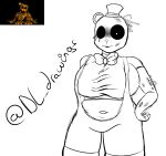  animatronic anthro big_breasts bow_tie breast_squish breasts cable chubby_female clothed clothing crossgender curvy_figure desesperadoleon female five_nights_at_freddy&#039;s five_nights_at_freddy&#039;s_2 hat headgear headwear hi_res huge_breasts humanoid_hands lips lipstick looking_at_viewer machine makeup mammal robot scottgames slightly_chubby solo squish tight_clothing top_hat topwear ultimate_custom_night ursid ursine video_games voluptuous wide_hips withered_golden_freddy_(fnaf) 
