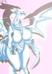  anthro big_breasts blue-eyes_white_dragon blue_eyes blush breasts claws de.su dragon duel_monster featureless_breasts female hi_res konami nude scalie solo teeth wings yu-gi-oh 