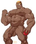  absurdres bara dark_skin highres maldu_(chokeylover) marshal_(pokemon) pectorals poke_ball 