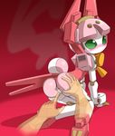  animal_ears ass blush bunny_ears bunny_tail cameltoe dainama fingering green_eyes medabots medarot medarots nollety panties robot_ears robot_girl tail underwear 