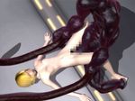  3d 3d_gif animated animated_gif barefoot blonde_hair censored eden_(game) gif lowres monster tentacle 