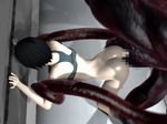  3d 3d_gif animated animated_gif ass black_hair censored eden_(game) gif lowres monster tentacle 