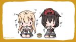  2girls ahoge beans black_hair black_ribbon black_serafuku black_skirt box braid chibi commentary_request full_body hair_flaps hair_ornament hair_over_shoulder hair_ribbon hairclip kantai_collection long_hair mask masu multiple_girls necktie oni_mask poipoi_purin red_necktie ribbon scarf school_uniform serafuku setsubun shigure_(kancolle) shigure_kai_ni_(kancolle) skirt translation_request twitter_username white_background white_scarf yellow_background yuudachi_(kancolle) yuudachi_kai_ni_(kancolle) |_| ||_|| 