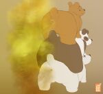  anus brown_bear butt cartoon_network eyes_closed fart fart_cloud fart_fetish featureless_crotch feral giant_panda grizzly_(wbb) grizzly_bear group hi_res ice_bear jooper looking_back male male/male mammal panda_(wbb) polar_bear rear_view smelly stack ursid ursine we_bare_bears 