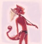  animal_crossing anthro chameleon clothing collar flick_(animal_crossing) gart gartie jockstrap lizard male nintendo reptile scalie solo underwear video_games 