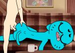  absurd_res amazing_world_gumball anthro cartoon_network domestic_cat dweller1221 felid feline felis female hi_res male male/female mammal nicole_watterson on_model penetration sex sleeping the_amazing_world_of_gumball vaginal vaginal_penetration 