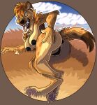  2022 anthro anus female genitals hyaenid mammal mrchocolate nude paws pussy solo virgina ych_(character) 
