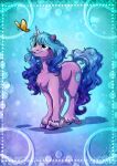  absurd_res arthropod blue_hair bracelet bracelet_only butterfly chest_tuft equid equine female fetlocks gradient_hair hair hasbro hi_res hooves horn insect izzy_moonbow_(mlp) jewelry lepidopteran lupiarts mammal mlp_g5 my_little_pony purple_hair tuft unicorn 