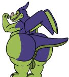  anthro anus backsack balls big_butt butt claws dragon dragon_ball genitals giran giras horn looking_at_viewer looking_back low_res male membrane_(anatomy) membranous_wings overweight overweight_anthro overweight_male reptile scalie smile solo teeth teeth_showing wings yellow_eyes 