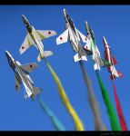  blue_impulse_(team) commentary_request contrail highres japan_air_self-defense_force japan_self-defense_force military no_humans original smoke t-4 trail zephyr164 