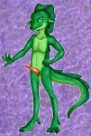  2022 4_fingers absurd_res anibaruthecat anthro eyebrows fingers genitals hi_res looking_at_viewer male nude penis scalie solo 