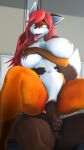  3d_(artwork) 9:16 anthro balls big_breasts big_penis billynr breasts canid canine dark_body dark_skin detailed_background digital_media_(artwork) duo faceless_character faceless_male fangs female female_penetrated fluffy fluffy_tail fox fur genitals hair hi_res human human_on_anthro interspecies looking_pleasured male male/female male_penetrating male_penetrating_female mammal multicolored_body multicolored_fur nipples on_bottom on_top open_mouth open_smile orange_body orange_fur orgasm orgasm_face penetration penis red_eyes red_hair reverse_cowgirl_position sex smile tongue tongue_out two_tone_body two_tone_fur vaginal vaginal_penetration white_body white_fur 