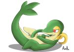  absurd_res anthro anus azl_l bedroom_eyes bodily_fluids butt countershading featureless_feet feet female feral genital_fluids genitals glistening glistening_eyes green_body green_scales green_tail half-closed_eyes hand_on_stomach hi_res markings masturbation narrowed_eyes nintendo plant pok&eacute;mon pok&eacute;mon_(species) pupils pussy red_eyes reptile scales scalie seductive simple_background smile snivy solo spread_legs spreading tan_body tan_countershading upside_down video_games vines white_background yellow_body yellow_markings yellow_tail 