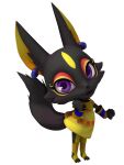  3:4 absurd_res anthro anubian_jackal bandai_namco better_version_at_source canid canine canis clothed clothing ear_piercing ear_ring egyptian female fur hair hi_res jackal looking_at_viewer mammal official_art pac-man_(series) pac-man_party patra piercing purple_eyes simple_background solo unknown_artist video_games 