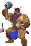  2018 5_fingers 5_toes ambiguous_gender ambiguous_species anthro arm_hair barazoku beard big_bulge big_muscles big_penis blue_eyes body_hair bovid bovine brown_body brown_fur brown_hair bulge cattle chest_hair clothed clothing diesel_(komatose) duo ear_piercing ear_ring facial_hair facial_piercing feet fingers fur genital_outline genitals hair hand_on_hip happy_trail hi_res horn huge_bulge huge_muscles huge_penis humanoid_feet humanoid_hands hyper hyper_bulge hyper_genitalia hyper_penis leg_hair male mammal muscular muscular_anthro muscular_male necktie nipples nose_piercing nose_ring penis penis_outline piercing pink_nipples pink_nose plantigrade pose pubes smile solo_focus taoren thick_penis toes topless underwear vein veiny_penis white_horn 