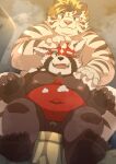  2022 ailurid anthro balls bathing belly cute_fangs duo felid flaccid genitals hi_res humanoid_hands kemono licho_(tas) lifewonders male mammal micropenis moobs navel nipples one_eye_closed overweight overweight_male pantherine penis ptcmtr red_body red_panda sitting small_penis tiger tokyo_afterschool_summoners video_games white_body young zhurong_(tas) 