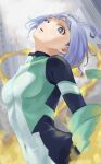  1girl absurdres bangs blue_eyes blue_hair bodysuit boku_no_hero_academia building city cloud cloudy_sky commentary_request covered_navel cowboy_shot day fengling_(furin-jp) hadou_nejire head_tilt highres long_hair looking_at_viewer outdoors parted_lips partial_commentary sideways_glance sky solo standing transmission_tower 
