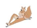  anthro black_nipples breasts canid canine canis domestic_dog genitals gynomorph herding_dog intersex mammal nipples pastoral_dog pawpads paws penis slightly_chubby solo solo_focus test001 welsh_corgi 