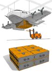  absurdres aircraft airplane biplane forklift gatling_santouhei highres no_humans original propeller simple_background vehicle_focus 