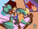  bdsm bodily_fluids cloacal cloacal_penetration cum cum_in_cloaca cum_inside genital_fluids hi_res male male/male nintendo noivern penetration pok&eacute;mon pok&eacute;mon_(species) raichu sparkychu syngie_(artist) video_games 