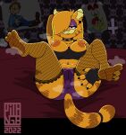  anthro anus big_breasts bodily_fluids breasts camel_toe clothing colored_nails domestic_cat ear_piercing ejaculation expansion feet felid feline felis female fishnet fishnet_legwear foot_fetish garfield_(series) garfield_the_cat gatogenerico genital_fluids gothfield hi_res huge_breasts legwear makeup mammal musk nails panties piercing pussy_ejaculation pussy_juice religion sacrilegious smug solo stockings sweat sweaty_anus underwear wet wet_clothing wet_panties wet_underwear 