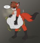  abdominal_bulge absurd_res after_vore anthro belly big_belly bodily_fluids canid canine digestion digestion_noises drooling fox foxynoms hi_res male mammal nude oral_vore saliva same_size_vore speech_bubble vore 