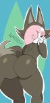  anthro big_butt bovid bovine butt caprine chikn_nuggit cofi_(chikn_nuggit) female hi_res mammal sheep solo unknown_artist 