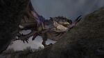  16:9 3d_(artwork) azure_rathalos beak big_penis blue_body blue_eyes blue_scales capcom claws cloud digital_media_(artwork) dragon feral flying_wyvern genitals glowing glowing_body grass grey_sky hi_res horn kevlarcaviar looking_at_viewer male male_focus monster monster_hunter nature nature_background outside penis plant presenting presenting_penis rath_wyvern rathalos ravine rock scales sharp_teeth solo solo_focus source_filmmaker spiked_tail spikes spikes_(anatomy) stripes teeth tongue tongue_out video_games widescreen 
