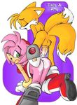  after_sex all_fours amy_rose anal ass bottomless cum cum_in_ass cum_in_pussy cum_inside cumdrip doggystyle drs from_behind furry miles_prower no_humans nude open_mouth penis pink pink_hair raised_tail sex sonic_the_hedgehog tail tails wink 
