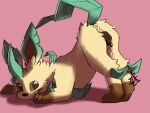  bodily_fluids eeveelution female feral genital_fluids leafeon nintendo pok&eacute;mon pok&eacute;mon_(species) pussy_juice solo video_games wicketrin 