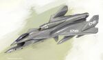  aircraft airplane airplane_wing artist_name borrowed_design english_commentary fighter_jet from_above highres jet military military_vehicle missile no_humans original science_fiction tessemi vehicle_focus 