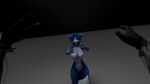  16:9 3d_(artwork) andertheenderwolf anthro black_body black_fur blender_(software) blue_body blue_fur bone breasts canid canine digital_media_(artwork) duo female female/female first_person_view fox fur genitals hi_res humanoid krystal looking_at_viewer malo mammal nintendo nipples nude open_mouth predator/prey pussy scared scp-1471 scp-1471-a scp_foundation simple_background skull skull_head star_fox video_games widescreen 