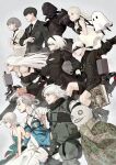  3boys 3others 6+girls akagi_hina android armlet asymmetrical_legwear bandaged_arm bandaged_leg bandaged_neck bandages bangs bare_shoulders black_blindfold black_choker black_dress black_footwear black_gloves black_hairband black_jacket black_legwear black_monster_(nier) black_necktie black_shorts blindfold blonde_hair blouse blue_eyes bob_cut book boots bow breasts cellphone character_request choker creator_connection cuffs detached_sleeves digitigrade dress elbow_gloves emil_(nier) feather-trimmed_sleeves fio_(nier) flat_chest flats flower fur-trimmed_sleeves fur_trim gloves grey_eyes grey_hair grimoire_weiss hair_flower hair_ornament hairband holding holding_phone imai5837 jacket joints juliet_sleeves kaine_(nier) lingerie long_hair long_sleeves lunar_tear mama_(nier) medium_breasts medium_hair mole mole_under_mouth monster multiple_boys multiple_girls multiple_others necktie negligee nier nier_(series) nier_(young) nier_automata nier_reincarnation parted_lips phone pod_(nier_automata) puffy_sleeves robot_joints scarf school_uniform series_connection short_hair shorts skirt smartphone tank_top thigh_boots thighhighs twintails underwear white_dress white_hair yellow_eyes yonah yorha_no._9_type_s yorha_type_a_no._2 