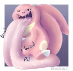  autofellatio big_tongue blush bodily_fluids drooling female feral genitals gradient_background lickitung masturbation nintendo open_mouth oral oral_masturbation penile penile_masturbation pok&eacute;mon pok&eacute;mon_(species) pussy saliva shaded simple_background sitting solo throws_up_on_u video_games 