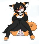  anthro big_breasts blush breasts canid canine clothing fan_character female fox mammal maxine_boulevard pace-maker panties solo thick_thighs underwear 