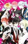  2you 6+boys a_(dear_vocalist) black_hair blonde_hair blue_eyes ciel_(dear_vocalist) dear_vocalist ear_piercing green_eyes green_hair grey_hair headphones jewelry joshua_(dear_vocalist) judah_(dear_vocalist) long_sleeves looking_at_viewer looking_to_the_side momochi_(dear_vocalist) multiple_boys necklace official_art orange_eyes pale_skin piercing pink_hair purple_eyes re-o-do red_hair rejet star_(symbol) suou yellow_eyes 